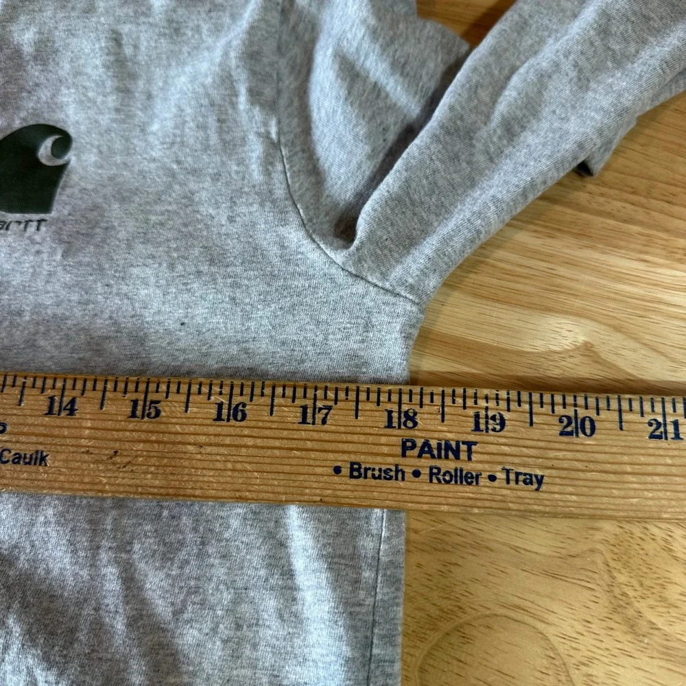 Carhartt Boys Youth Long Sleeve Gray Deer Bear T Shirt Graphic Medium 10-12